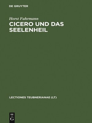 cover image of Cicero und das Seelenheil
